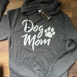 Gray Dog Mom Hoodie